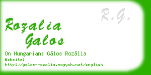 rozalia galos business card