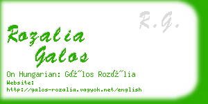 rozalia galos business card